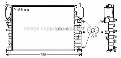 AVA QUALITY COOLING ms2449 -  Радиатор, охлаждение двигателя